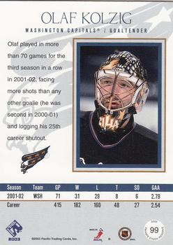 2002-03 Pacific Private Stock Reserve - Retail #99 Olaf Kolzig Back
