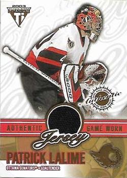 2002-03 Pacific Private Stock Titanium - Jerseys #48 Patrick Lalime Front