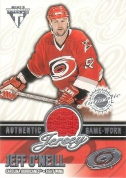 2002-03 Pacific Private Stock Titanium - Jerseys Retail #10 Jeff O'Neill Front