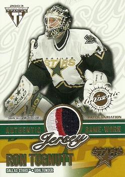 2002-03 Pacific Private Stock Titanium - Patches #21 Ron Tugnutt Front
