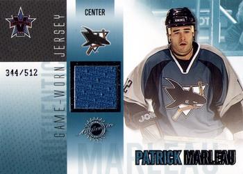 2002-03 Pacific Vanguard - Authentic Game-Worn Jerseys #40 Patrick Marleau Front