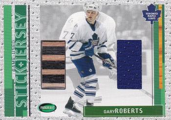 2002-03 Parkhurst - Game-Used Stick + Jersey #SJ-10 Gary Roberts Front