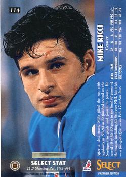 1994-95 Select #114 Mike Ricci Back