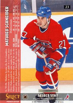 1994-95 Select #23 Mathieu Schneider Back