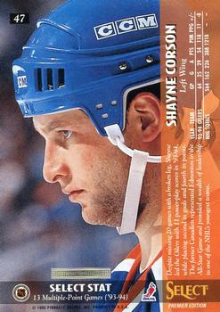 1994-95 Select #47 Shayne Corson Back