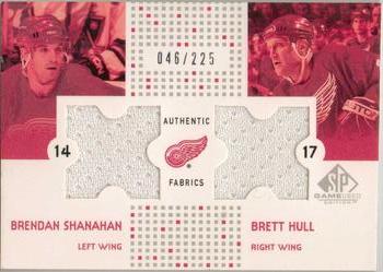 2002-03 SP Game Used - Authentic Fabrics #CF-SH Brendan Shanahan / Brett Hull Front