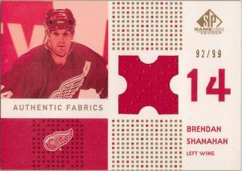 2002-03 SP Game Used - Authentic Fabrics Gold #AF-BS Brendan Shanahan Front