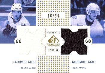 2002-03 SP Game Used - Authentic Fabrics Gold #CF-JJ Jaromir Jagr Front