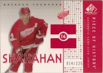 2002-03 SP Game Used - Piece of History #PH-BS Brendan Shanahan Front