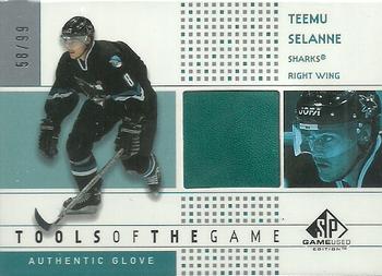 2002-03 SP Game Used - Tools of the Game #TG-TS Teemu Selanne Front