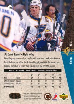 1994-95 SP #100 Brett Hull Back