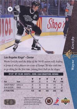 1994-95 SP #54 Wayne Gretzky Back