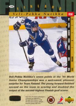1994-95 SP #159 Veli-Pekka Nutikka Back