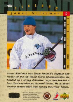 1994-95 SP #162 Janne Niinimaa Back