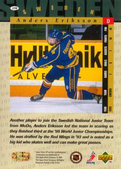 1994-95 SP #170 Anders Eriksson Back