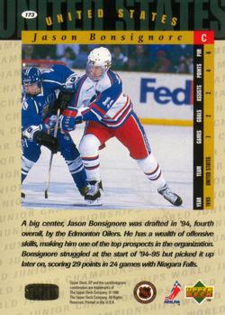 1994-95 SP #173 Jason Bonsignore Back
