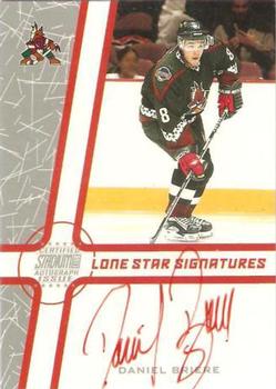 2002-03 Stadium Club - Lone Star Signatures Red #LS-DB Daniel Briere Front