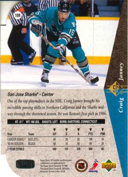 1994-95 SP - Die Cut #109 Craig Janney Back