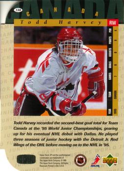 1994-95 SP - Die Cut #138 Todd Harvey Back