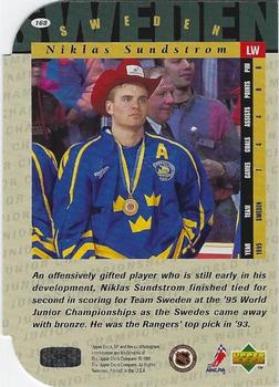 1994-95 SP - Die Cut #168 Niklas Sundstrom Back