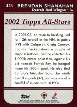 2002-03 Topps - Factory Set #326 Brendan Shanahan Back