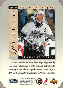 1994-95 SP - Premier SP Die Cut #17 Wayne Gretzky Back