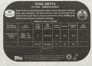2002-03 Topps Heritage - Chrome Parallel #47 Ryan Smyth Back