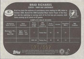 2002-03 Topps Heritage - Chrome Parallel #87 Brad Richards Back