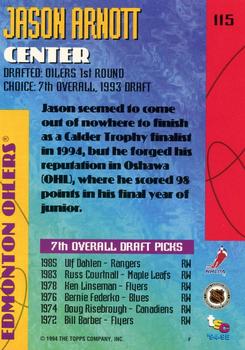 1994-95 Stadium Club #115 Jason Arnott Back