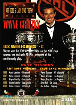 1994-95 Stadium Club #270 Wayne Gretzky Back