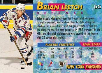 1994-95 Stadium Club #55 Brian Leetch Back
