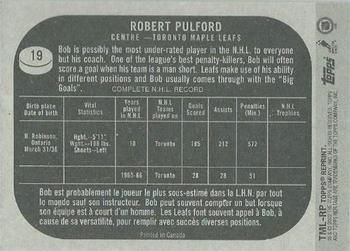 2002-03 Topps Heritage - Reprints #TML-RP Bob Pulford Back