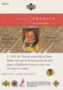 2002-03 Upper Deck Artistic Impressions - Flashbacks Gold #UD10 Jeremy Roenick Back