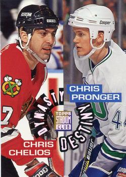 1994-95 Stadium Club - Dynasty and Destiny #5 Chris Chelios / Chris Pronger Front
