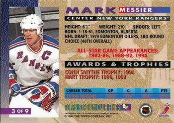 1994-95 Stadium Club - Finest #3 Mark Messier Back