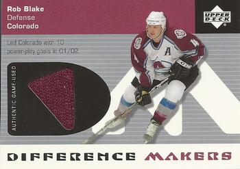 2002-03 Upper Deck - Difference Makers #DM-RB Rob Blake Front