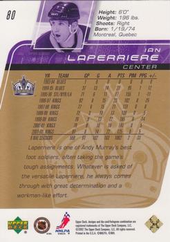 2002-03 Upper Deck - UD Exclusives #80 Ian Laperriere Back