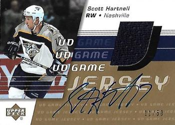 2002-03 Upper Deck - UD Game Jersey Autographs #SGJ-SH Scott Hartnell Front
