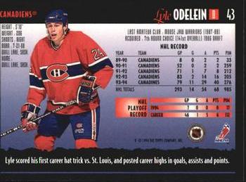 1994-95 Topps Premier #43 Lyle Odelein Back