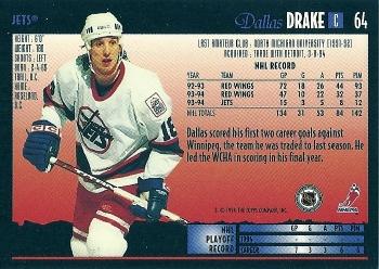 1994-95 Topps Premier #64 Dallas Drake Back