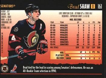 1994-95 Topps Premier #161 Brad Shaw Back
