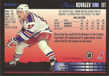 1994-95 Topps Premier #185 Alexei Kovalev Back