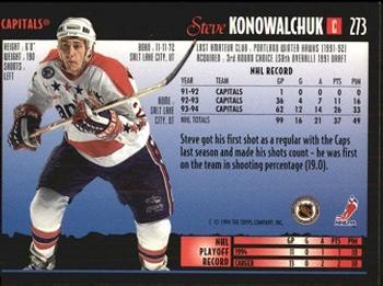 1994-95 Topps Premier #273 Steve Konowalchuk Back