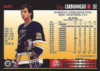 1994-95 Topps Premier #282 Guy Carbonneau Back