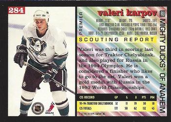 1994-95 Topps Premier #284 Valeri Karpov Back