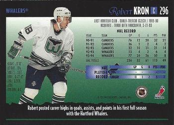 1994-95 Topps Premier #296 Robert Kron Back