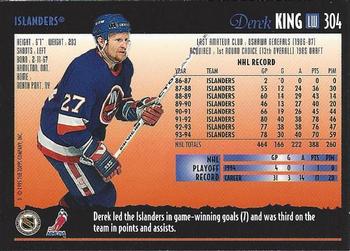 1994-95 Topps Premier #304 Derek King Back