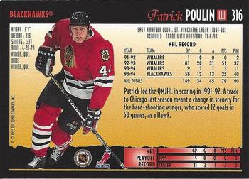 1994-95 Topps Premier #316 Patrick Poulin Back