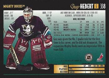 1994-95 Topps Premier #338 Guy Hebert Back