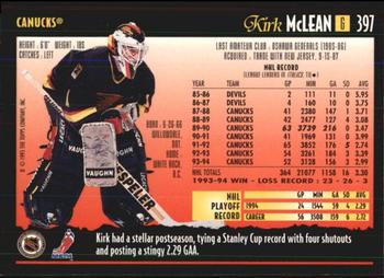 1994-95 Topps Premier #397 Kirk McLean Back